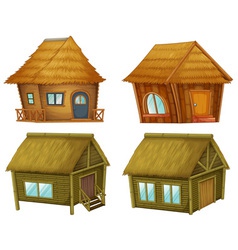 Set of cabins vector image