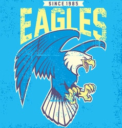 Vintage eagle mascot vector image