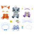 Grey kitten vector image