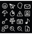 Website navigation menu white line stroke icons vector image