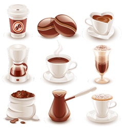 Coffee set vector image