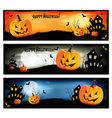 Three colorful halloween banners vector image