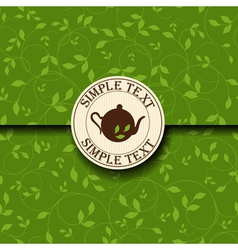 Tea time template vector image
