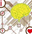 Abstract brain illustration vector image