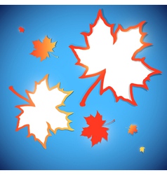 Abstract maple leaves frames vector image