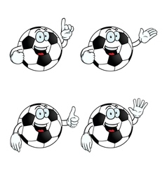 Talking cartoon football set vector image