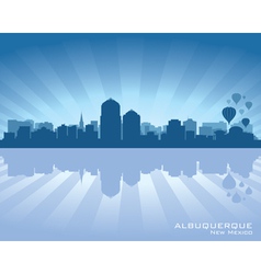 Albuquerque New Mexico skyline vector image