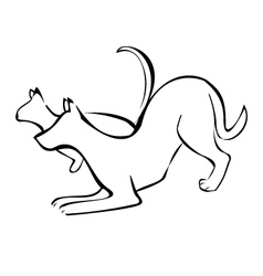 Cat and dog vector image