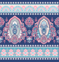 Bohemian indian mandala towel print vintage henna vector image