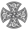Cross tribal tattoo vector image