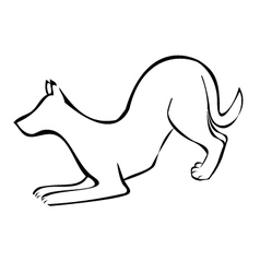 Dog silhouette logo vector image