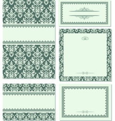 Set of vintage frames vector image