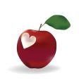 Apple with a heart vector image