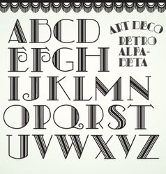 Art deco alphabet vector image