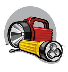 Flashlights vector image