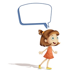 Girl and call out vector image