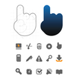 Designers icons for interface vector image