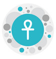 Of dyne symbol on ankh icon Of dyne symbol on ankh icon vector image