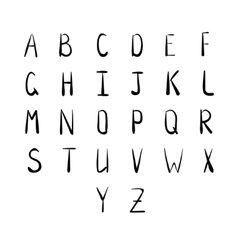 Hand-drawn simple fun lettering alphabet Vector Image
