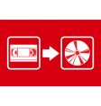 Vhs to cd transfer symbol vector image