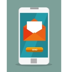 Mobile phone email envelope icon design Mobile phone email envelope icon design vector image