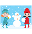 Build the snowman vector image