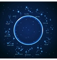The aries zodiac sign of the beautiful bright vector image