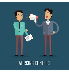 Working Conflict Concept vector image
