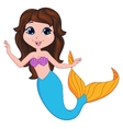 Cute mermaid cartoon vector image