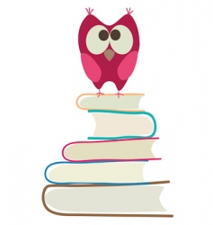 Book and owl vector image