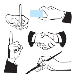 Hands - different gestures vector image