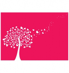 Love tree vector image