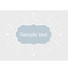 Vintage frame with floral elements vector image