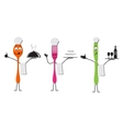 Spoon knife and fork cartoon vector image