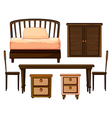 Furnitures made from woods vector image