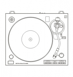 Turntable vector image