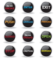 Signs button vector image