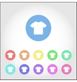 T-shirt round icon set vector image
