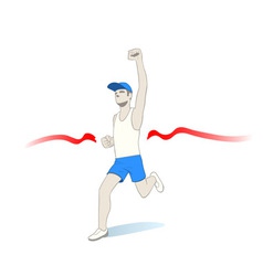 Fastest runner vector image