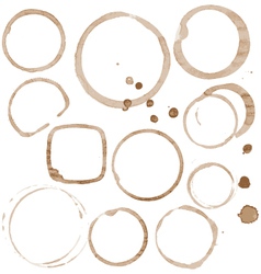 Coffee stain set vector image