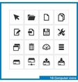 Computer icon set vector image