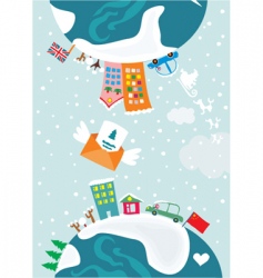 Christmas poster vector image