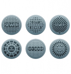 Manhole covers vector image
