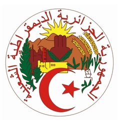 Coat of arms of Algeria vector image