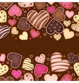 Invitation card with sweetmeat in form heart vector image