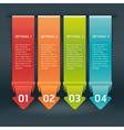 Colorful Origami Style Number Options Banner Colorful Origami Style Number Options Banner vector image