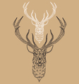 Christmas deer with geometric pattern vector image