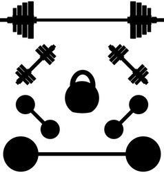 Silhouettes of weights vector image