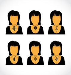 Necklace on figurine Necklace on figurine vector image