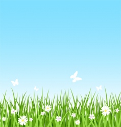 Seamless grassy field vector image